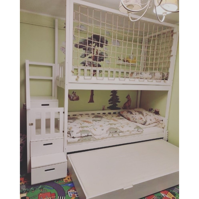 kinderhoogslaper met net veilig